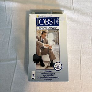JOBST Medical LegWear For Men Thigh High 15-20 mmHg Black Medium Therapeutic New